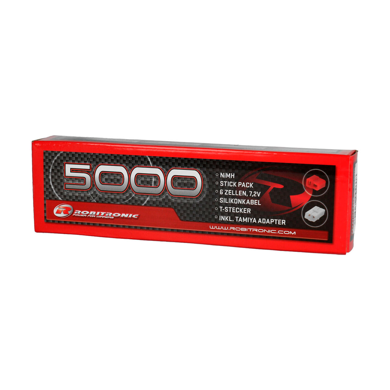 Batterie Robitronic NiMH 5000mAh 7.2V Stick Pack connecteur en T &amp; Tamiya