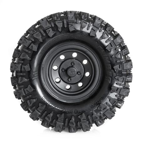 HOBBYTECH Roues completes noires crawler &laquo; CLIMBER &raquo;121/45 (1 paire)
