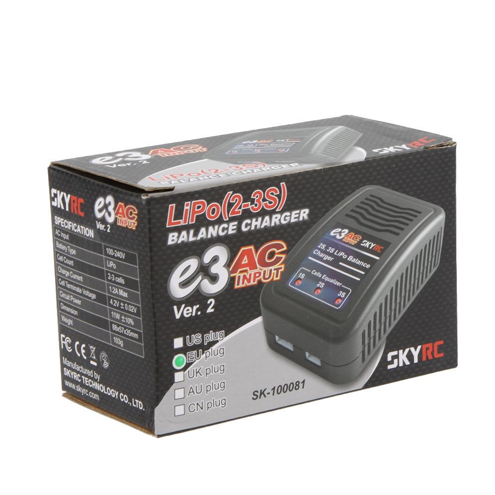 SKYRC E3 AC Entr&eacute;e 2S 3S Chargeur de batterie Lipo