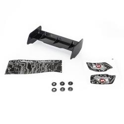 HOBBYTECH Aileron buggy 1/10 plastique noir+stickers