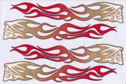 STICKER flammesTuning rouge, feuille 27 x 18 cm