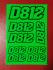 PLANCHE 10X15cm stickers prédécoupé D812 Vert Fluo